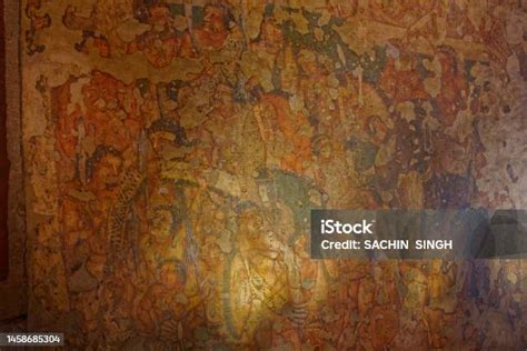 Mural Panel Kanan Lukisan Lukisan Dinding Di Dalam Gua Ajanta Nomor 2