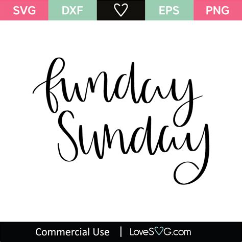 Funday Sunday Svg Cut File