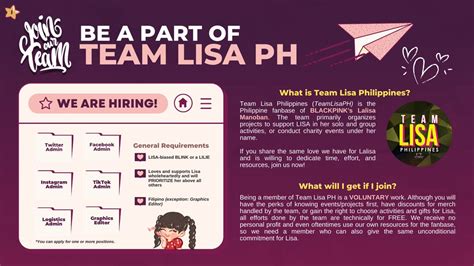 🏆👩🏻‍🚀 Team Lisa Ph On Twitter 𝐉𝐎𝐈𝐍 𝐓𝐄𝐀𝐌 𝐋𝐈𝐒𝐀 𝐏𝐇𝐈𝐋𝐈𝐏𝐏𝐈𝐍𝐄𝐒 We Are