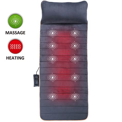 Massage Mat With 10 Vibrating Motors And 4 Therapy Heating Pad Full Body 728619907298 Ebay