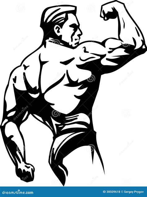 Bodybuilding And Powerlifting Vector Royalty Free Stock Photos