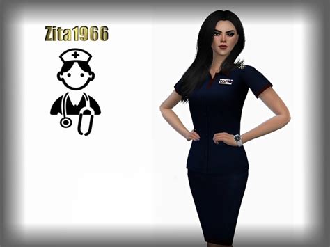 Blkcherry 39 S Sims 4 Cc Shoppe Nurse Uniform Recolor Sets Nurse