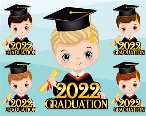 2022 Graduation Clipart Vector Preschool Student Png Etsy En 2022