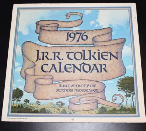 Jrr Tolkien Calendar 197619771978brothers Hildebrandt Hobbitlord Of