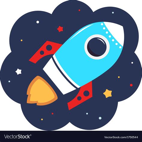 Check spelling or type a new query. Cute cartoon colorful rocket in space Royalty Free Vector