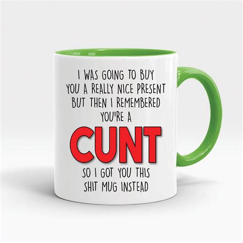 Funny Coffee Mugs Rude Profanity Novelty T Present Etsy