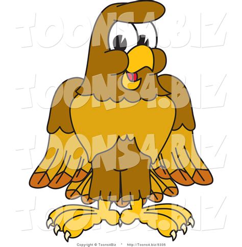 Vector Illustration Of A Cartoon Hawk Mascot Character By Toons4biz 5335