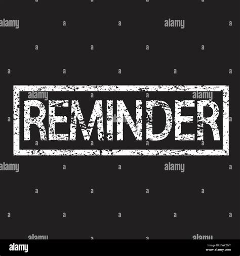 Stamps Word Reminder Stock Vector Image And Art Alamy
