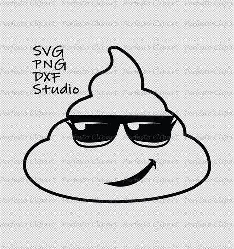 Poop Emoji With Sunglasses Svg Png Poop Emoji With Glasses Etsy