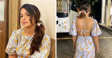 Hina Khan Trolled Hina Khan Posts Video Wearing A Backless Dress As She Walks On The Sets