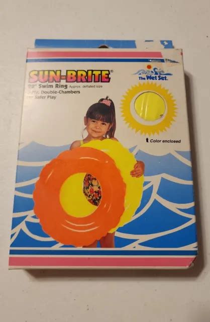 Vtg 1993 Intex The Wet Set 20 Swim Ring ~ Pool Float 58236 Sun Brite