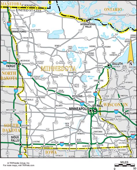 Map Of Minnesota Street Map Worldofmaps Net Online Ma