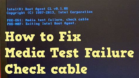 How to fix — PXE-E61 Media test failure, check cable , PXE-M0F exiting intel boot agent - YouTube