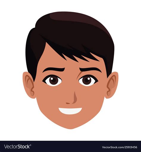 Indian Boy Face Avatar Cartoon Royalty Free Vector Image