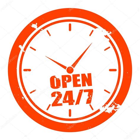 What fast food restaurants are open 24 hours? Open 24 7 — Stock Vector © unkreatives #48042613