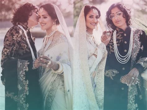This Indo Pak Lesbian Couple Looked Regal In Their Wedding Sari And Sherwani Axomibuz