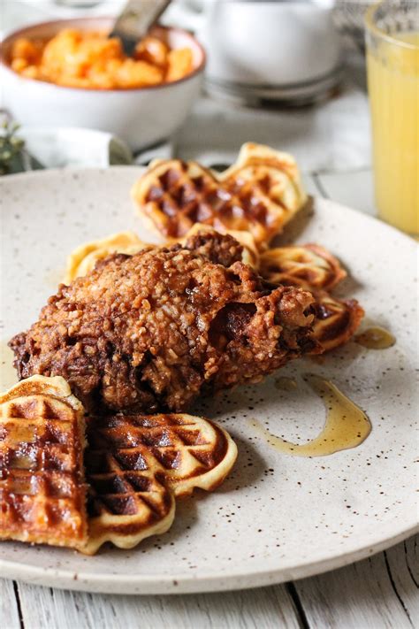 Chicken And Waffles With Hot Honey Butter — Plate Fete