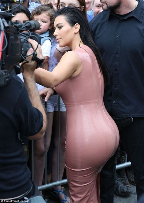 Kim Kardashian Squeezes Into Latex Dress With A Very Plunging Neckline Daily Mail Online