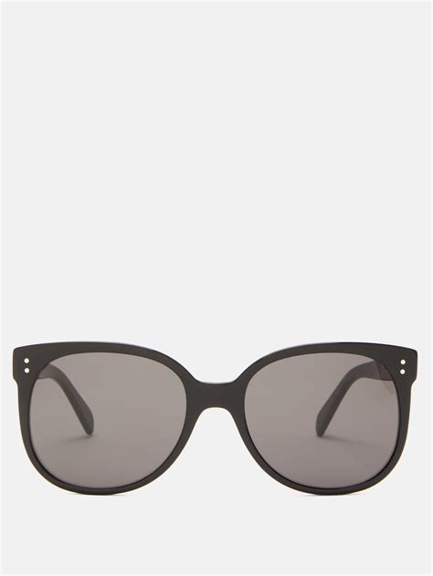 Celine Eyewear Celine Eyewear Round Acetate Sunglasses Black｜matchesfashion（マッチズファッション