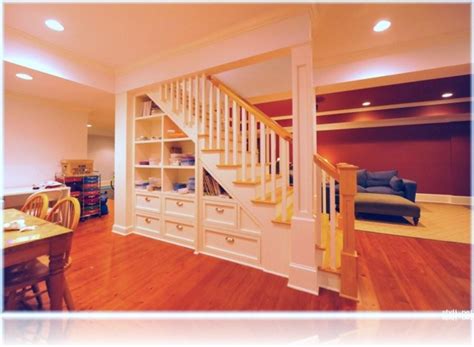 Choice of style of the staircase. Beautiful Halloween Design Under Basement Stairs Storage ...