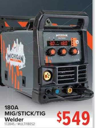 Michigan 180A MIg Stick Tig Welder Offer At Total Tools 1Catalogue Com Au