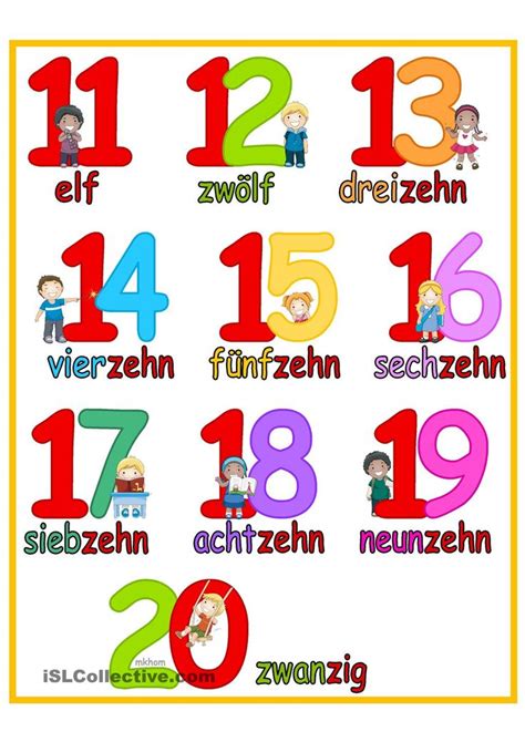 Sind die bilder fertig, können die kleinen sie dann auch noch nach lust und laune ausmalen. Lernposter Zahlen bis 20 _ Kinder | Lernen, Zahlen lernen ...