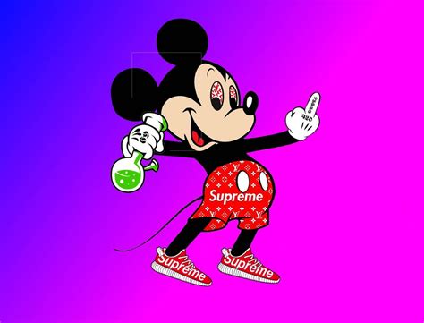 Supreme Micky Mouse Wallpapers Wallpaper Cave