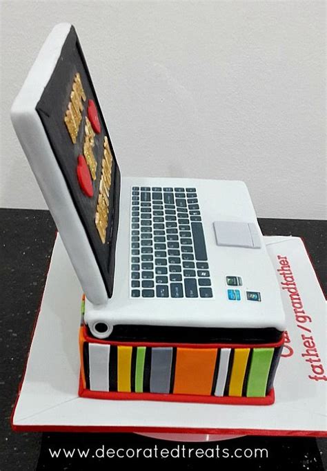 Birthday cake design for men:husband cake:cake decorating ideas. Laptop Cake for 71st Birthday - A Decorating Tutorial ...