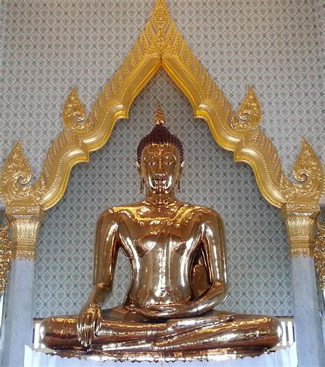Solid Gold Buddha 98 Ft 55 Tonnes 1200s Thailand It Was Covered