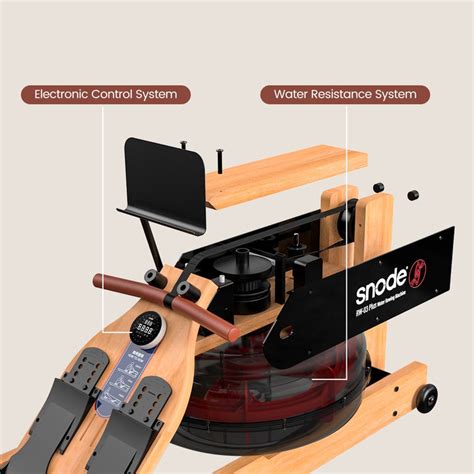 Snode Water Digital Dual Resistance System Wooden Home Rowing Machin
