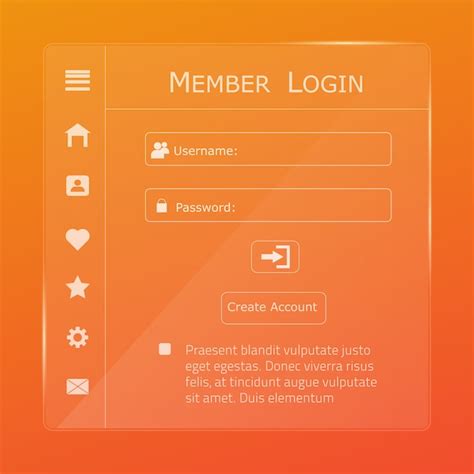 Login Form Page Premium Vector