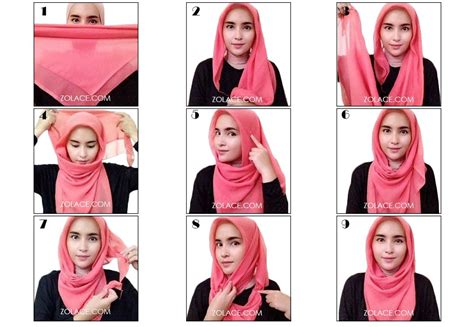 Cara Pakai Tudung Bawal Untuk Gadis Berwajah Bulat Hijab Fashion