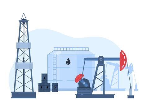 Premium Vector Oil Gas Industry Illustration Cartoon Urban Landscape