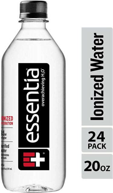 Essentia Ionized Alkaline 95 Ph Bottled Water 24 Pack 20 Oz Bottles Ebay