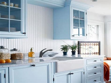 dapur sederhana nuansa biru warna keramik