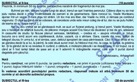 Subiecte Limba Română Bac 2020 Eseu Despre Particularitățile Unei