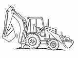 Backhoe Excavator Machinery Ausmalen Empire Malvorlage Baggerlader Getdrawings Colorear Puebla sketch template