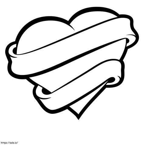 Heart Tattoo Coloring Page