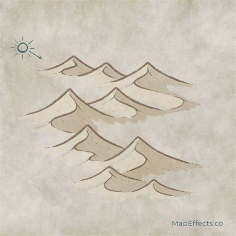 How To Draw Sand Dunes — Map Effects Dune Art Sand Drawing Desert