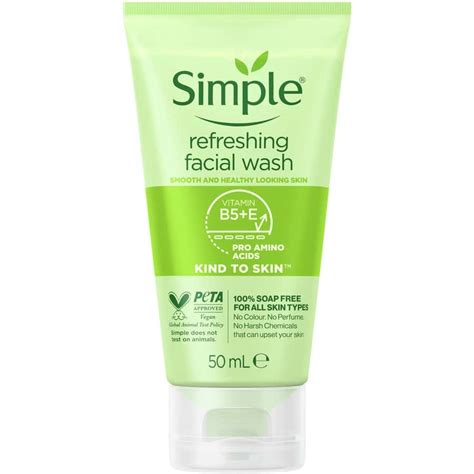 Simple Refreshing Face Wash Gel 50ml Harrisons Direct