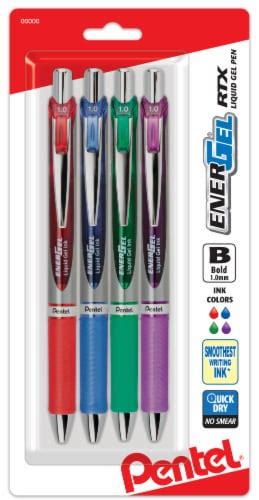Pentel Energel Rtx Bold Point Liquid Gel Pens Assorted 4 Pk Ralphs
