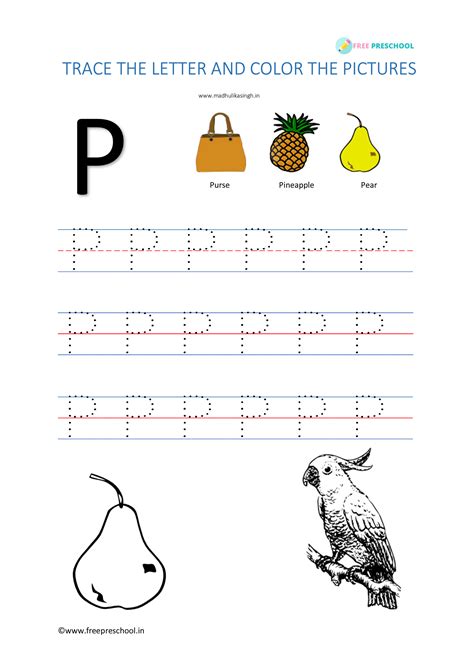 Alphabet Tracing Letter Pp - Free Preschool