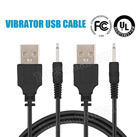 2 Fast Charging Dc Vibrator Cable For Rechargeable Sex Toys Vibrators Massagers Work With
