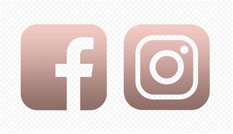 Hd Facebook Instagram Rose Gold Logos Icons Png Citypng