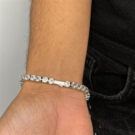 5mm Iced Out Tennis Bracelet In White Gold V2 Jewlz Express