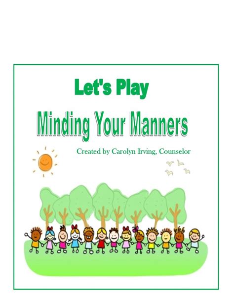 Manners Minding Your Manners Game