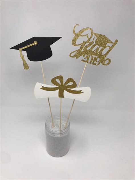 Graduation Party Decorations 2019 Black And Gold Graduation Etsy