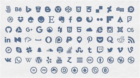 Font Based Social Media Icon Set Laptrinhx