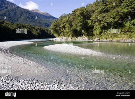Haast River Below Blue Pools Gates Of Haast South Island New Zealand
