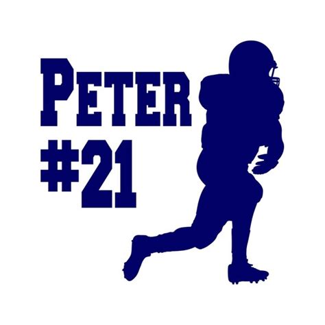 Football Decal Personalized Football Team Player Name And